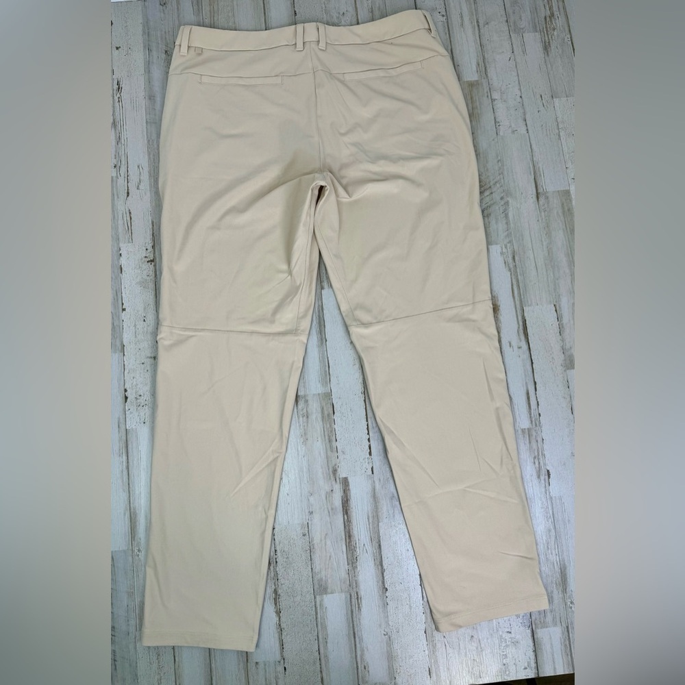 CRZ Yoga Pants Mens 38x31 Cream Athleisure Golf Polyester Stretch Gym Joggers - Picture 8 of 10